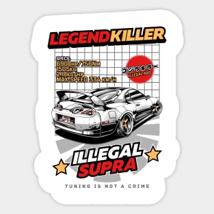 Toyota Supra 80 illegal Sticker